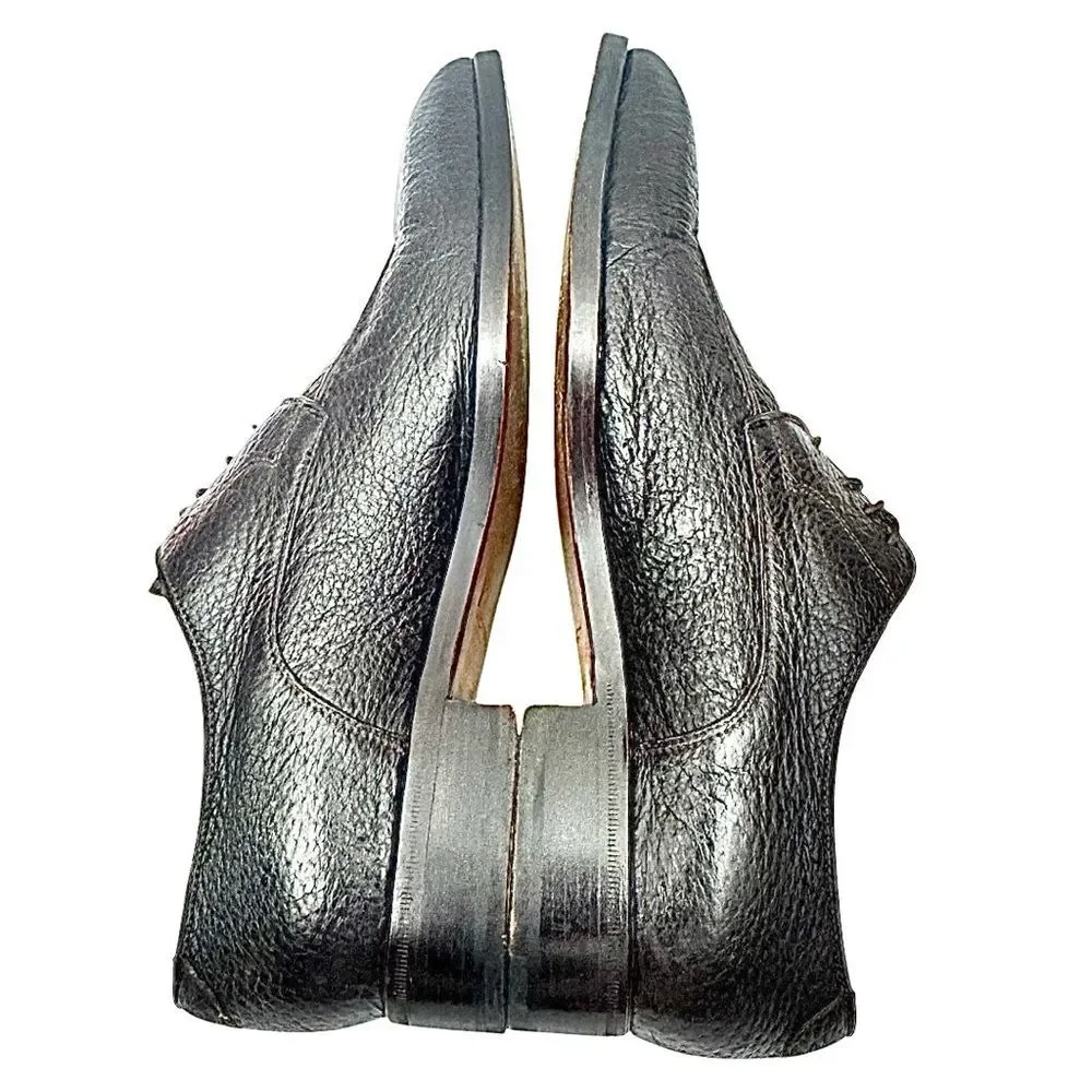 Moreschi Men’s Brown Peccary Split Toe Dress Shoes Size 10 D EU 9 Made in Italy
